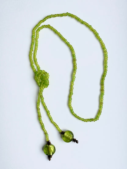 GREEN LASSO NECKLACE